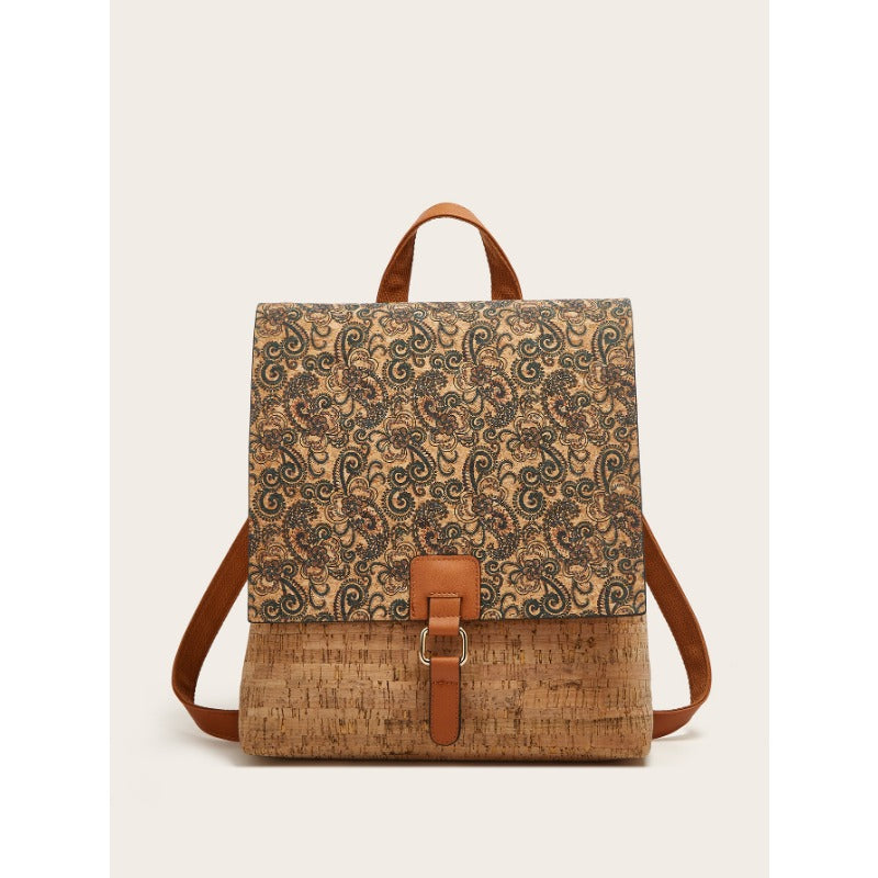 Wholesale Vintage Printed Bark Kraft Paper Backpack
